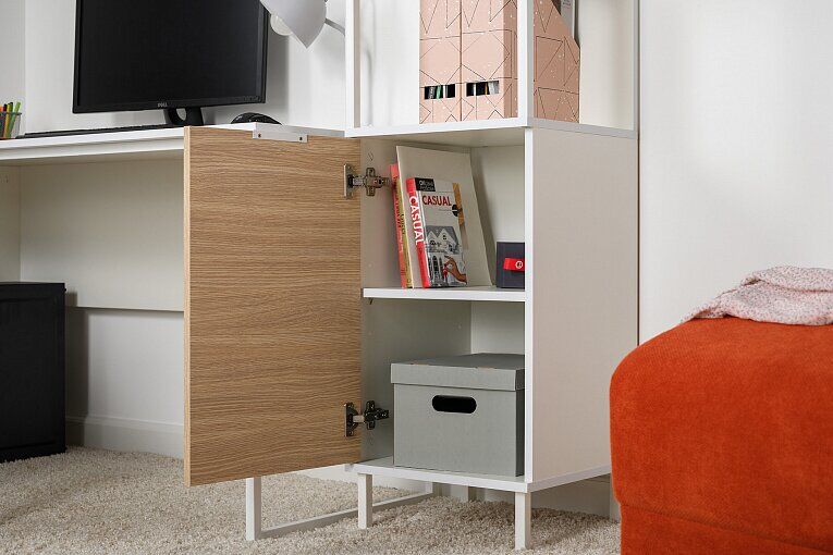 Марвэл Стеллаж 16.426 Белый PE шагрень / Плэйн