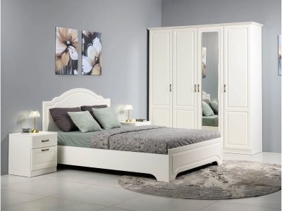 Спальня Ливерпуль 3 Белый/Ясень ваниль