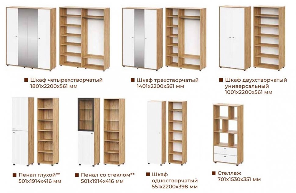 Шкаф двухстворчатый Милан (SV-Мебель) Белый