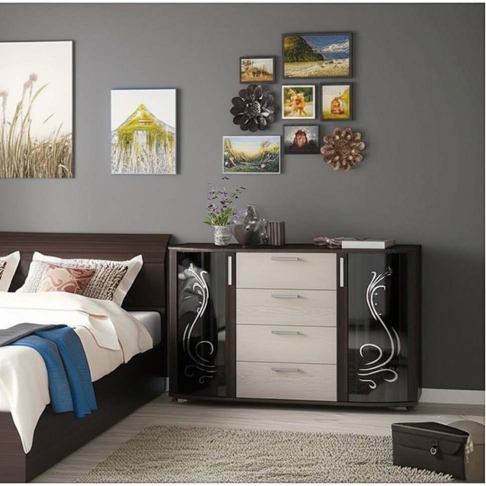 Комод-витрина Грация-2 БТС (Лоредо)