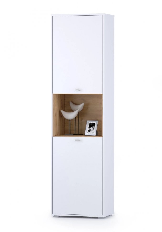 Бэль Шкаф комбинированный 10.04 Дуб Золотой / Белый