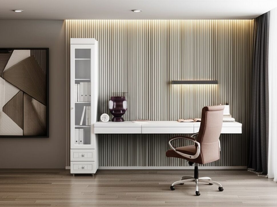 Шкаф-пенал 1дв. (гл.410) со стеклом и ящиками Монако МН-31 белое дерево