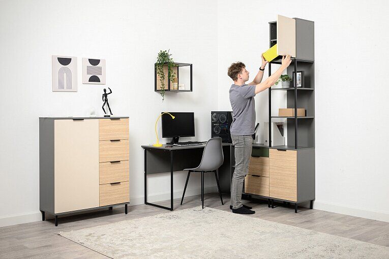 Марвэл Стеллаж 16.426 Темно-серый / Плэйн