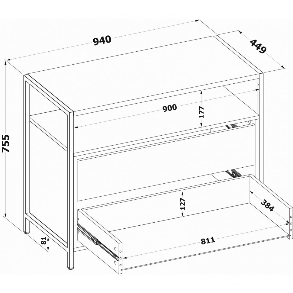 Комод Т-400 Белый