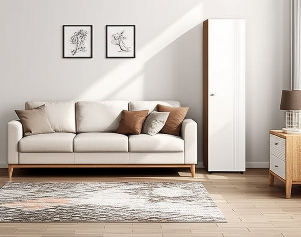 Шкаф одностворчатый  Милан (SV-Мебель) Белый