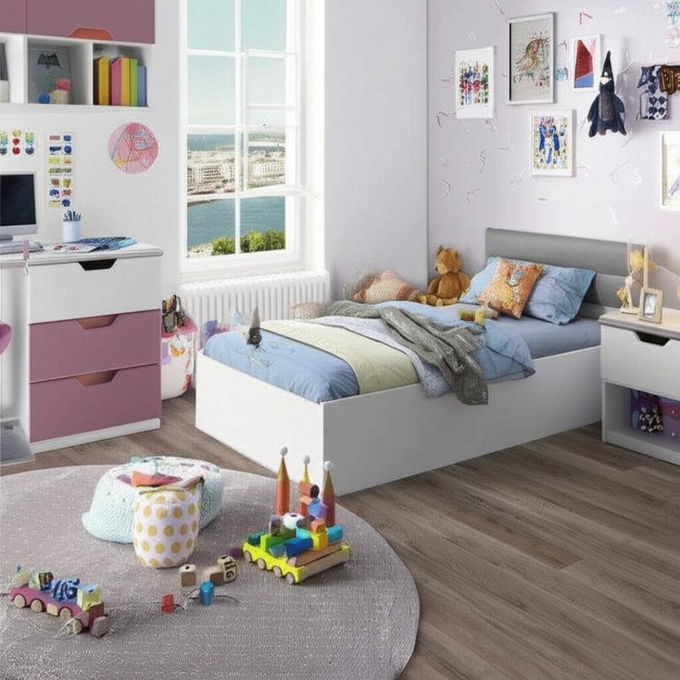 Кровать 90х200 Фьюжн КР-03 (БТС) без основания