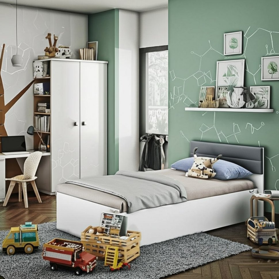 Кровать 90х200 Фьюжн КР-03 (БТС) без основания