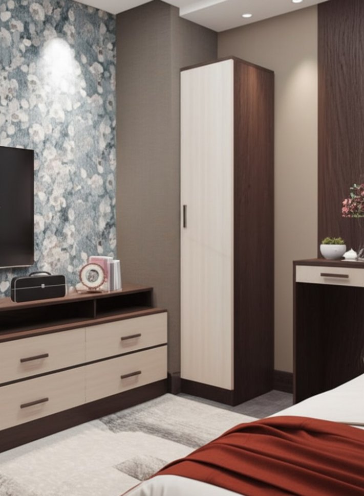 Шкаф-пенал Лагуна 04 (ТЭКС) (Венге/Дуб молочный)