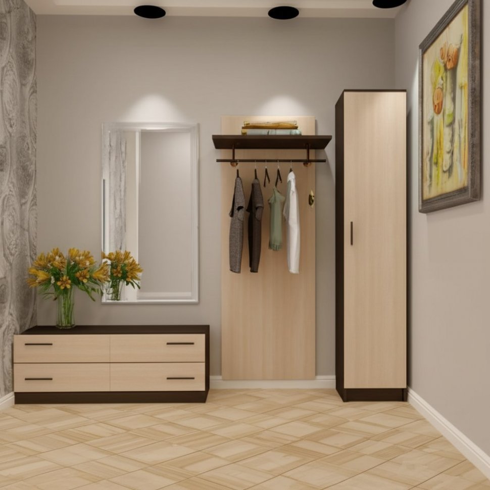 Шкаф-пенал Лагуна 04 (ТЭКС) (Венге/Дуб молочный)