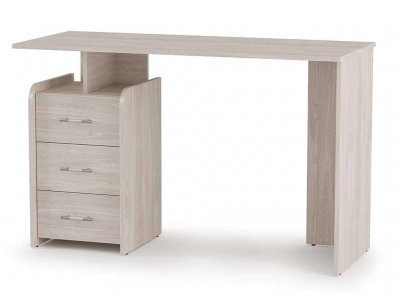 ПКС-8 стол письменный левый ясень светлый