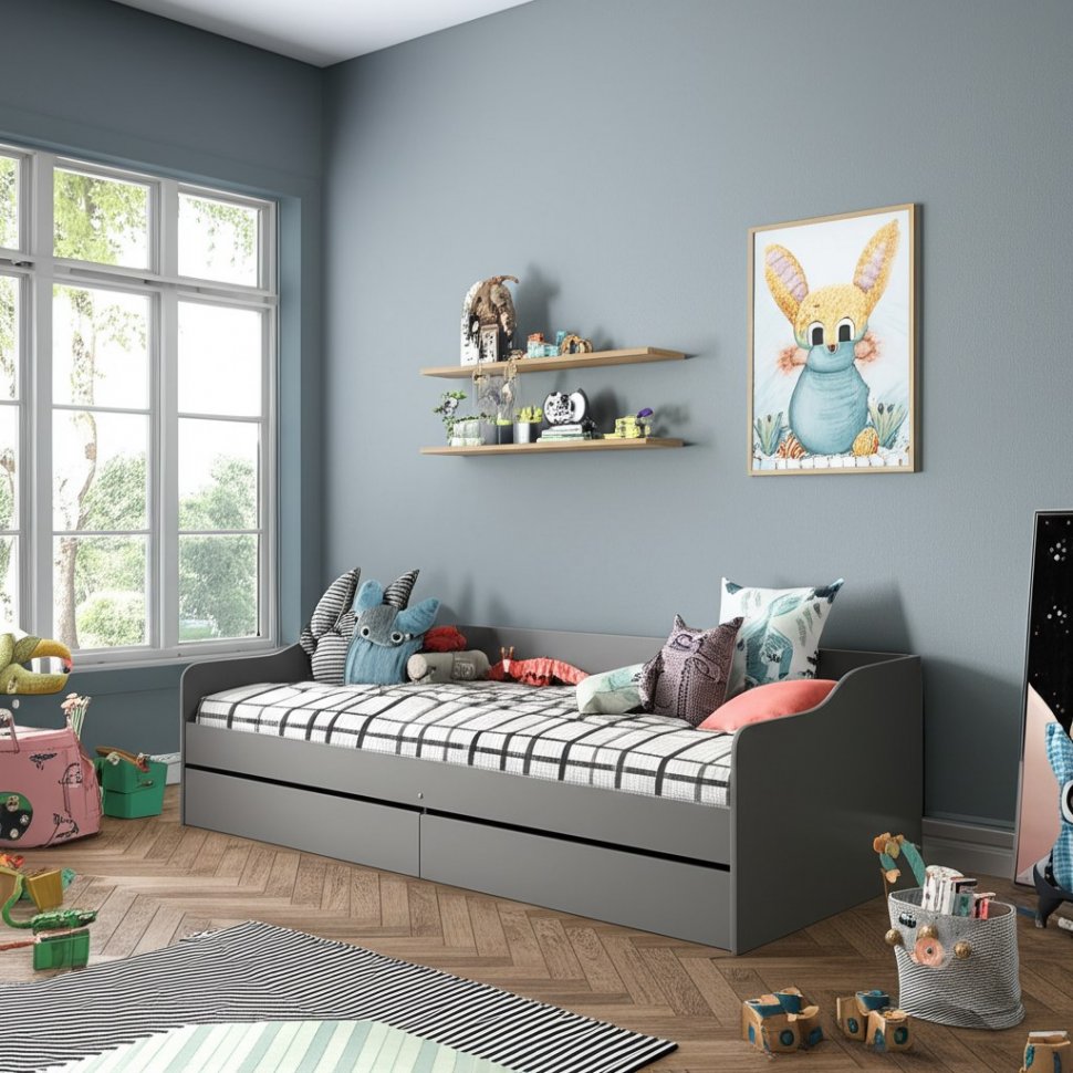 Каркас кровати детской КР 2, Графит серый