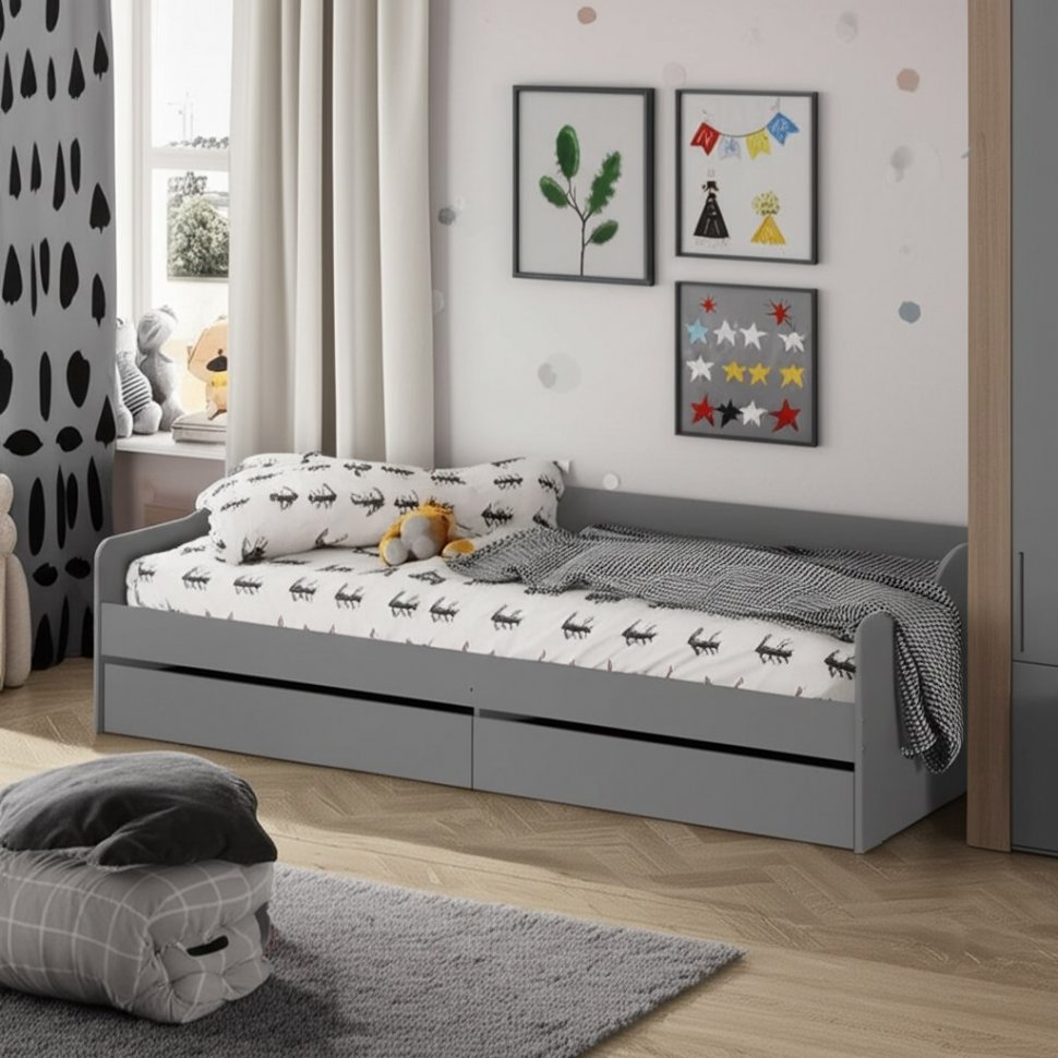 Каркас кровати детской КР 2, Графит серый