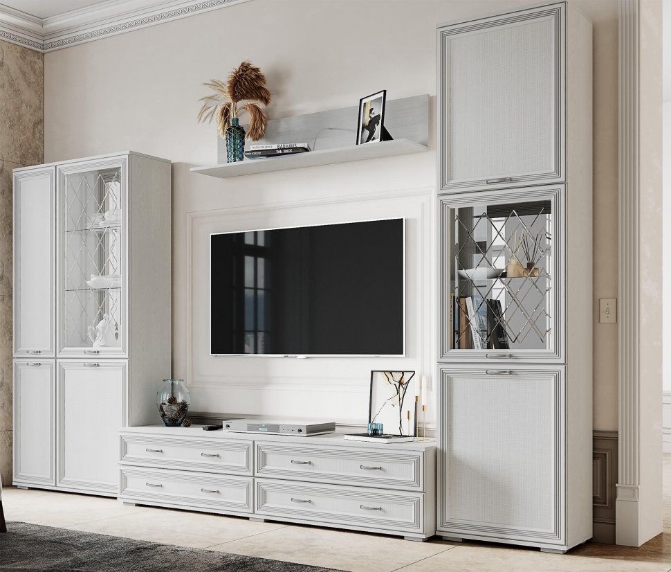 Полка навесная ЛН-2 Ливорно (Домани) Ясень Анкор светлый