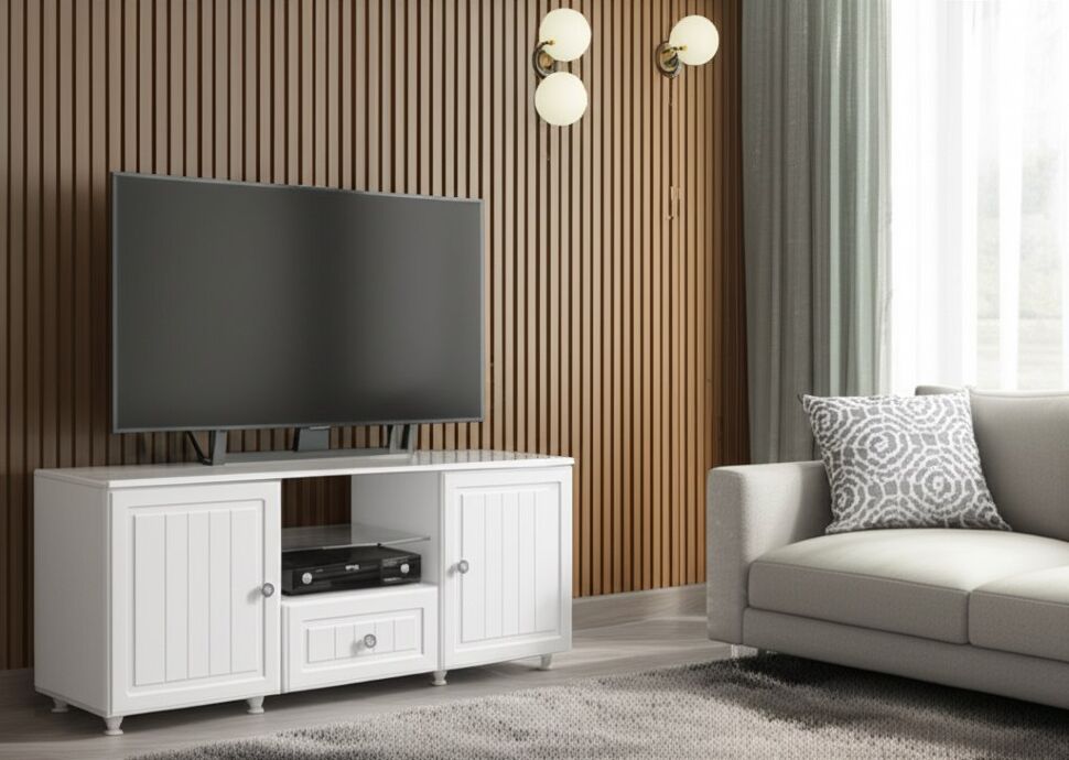 Тумба под ТВ Монако МН-25 белое дерево