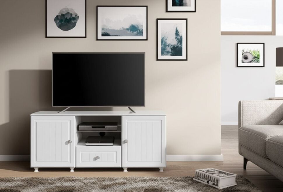 Тумба под ТВ Монако МН-25 белое дерево