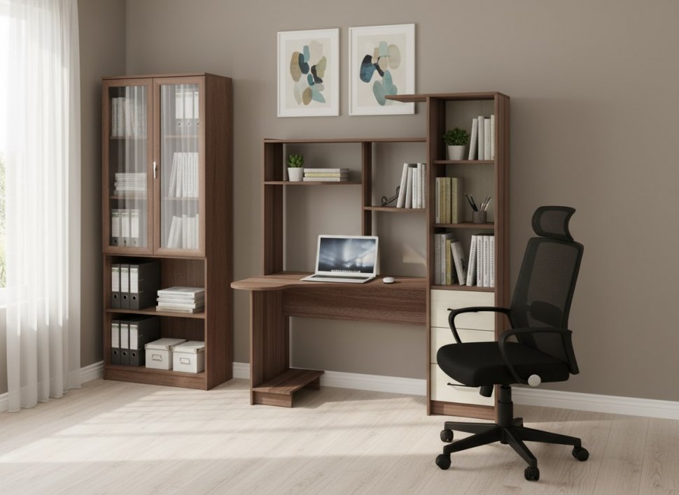 Интел-9 стол компьютерный Ясень Шимо темный / Светлый