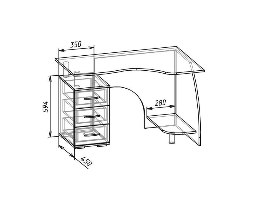 Компьютерный стол Лорд БТС