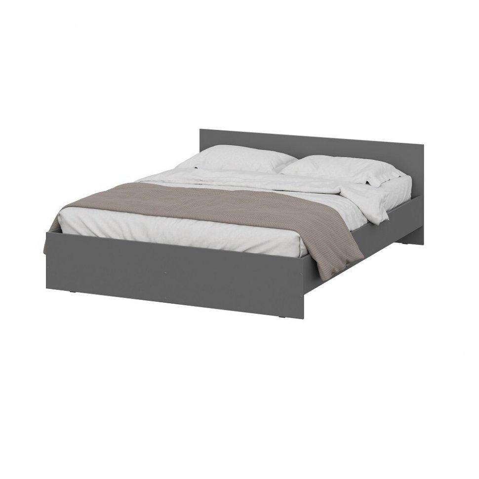 Кровать 160х200 Денвер с проложками (Графит серый)