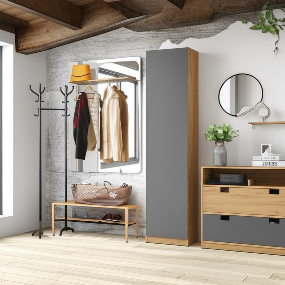 Шкаф-пенал Авиньон (Графит серый)