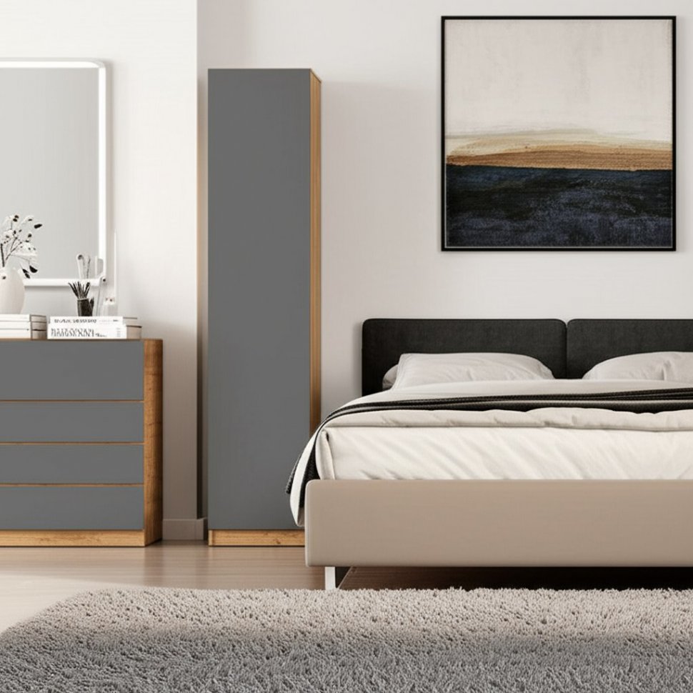 Шкаф-пенал Авиньон (Графит серый)