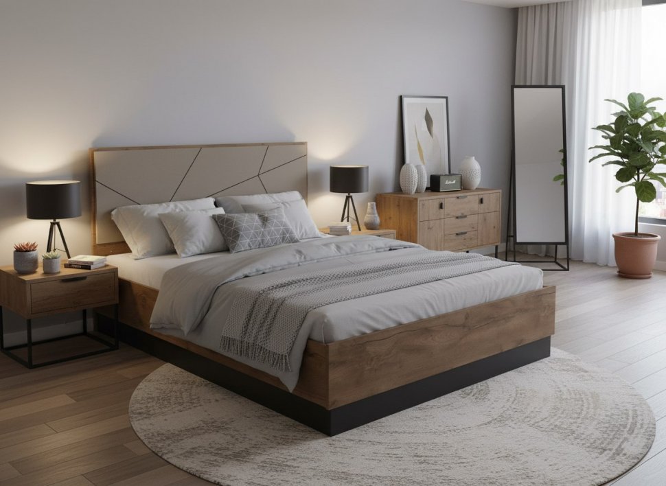 Кровать Гамма с ортопедическим основанием 54.15 Таксония/Грей