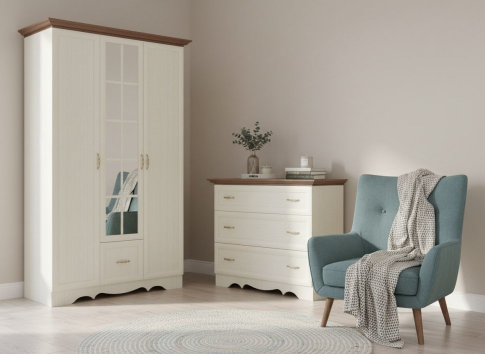 Латте 3 Шкаф трехдверный Бодега Светлый / Орех Донской