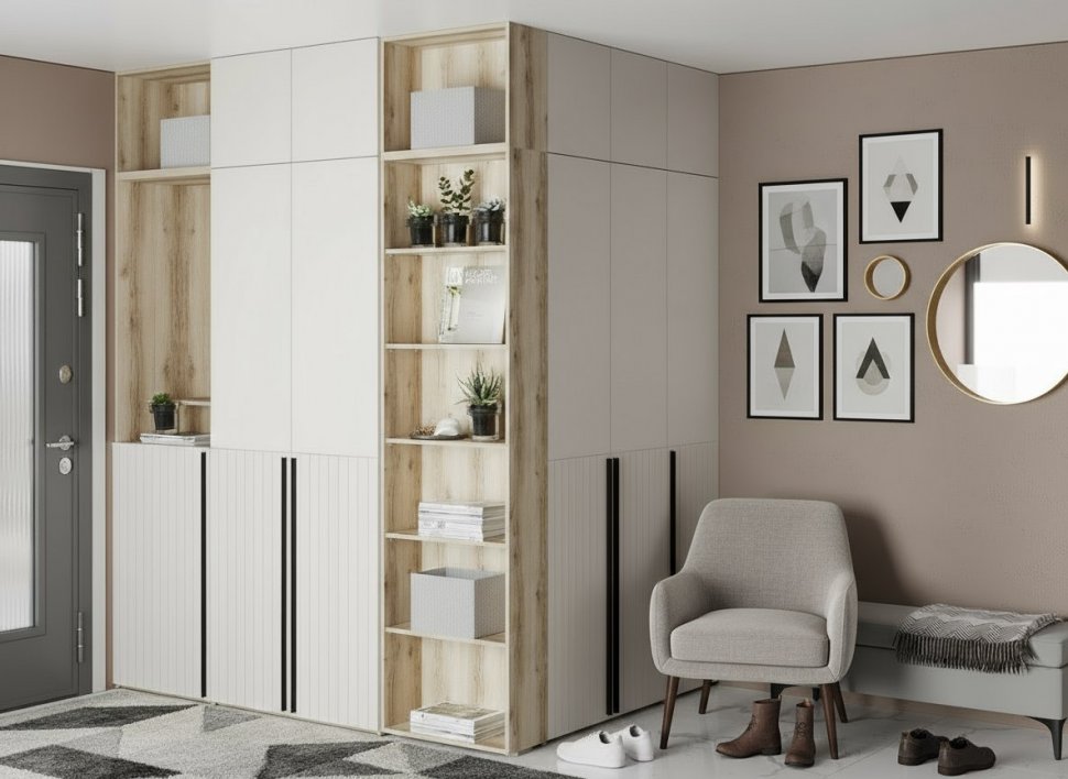 Прихожая Арден 2 Дуб Делано / Сантьяго софт