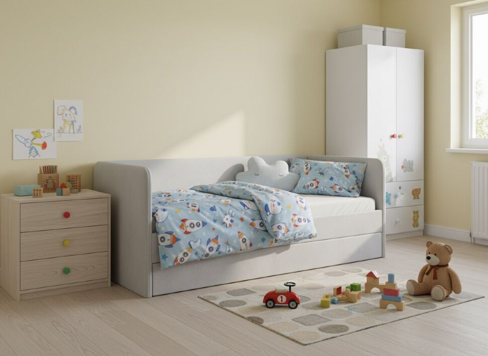 Кровать Молли модель 302 Велюр Ультра Смог