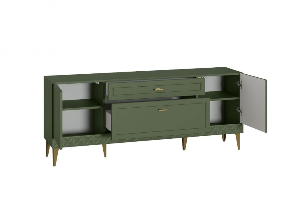 Гостиная Марион-1 Дымчатый зеленый / Олива шагрень