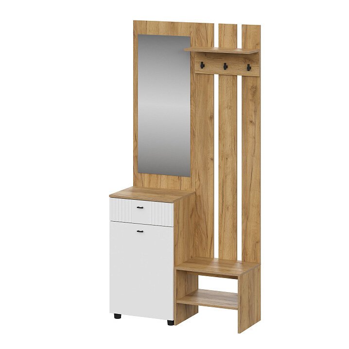 Вешалка 1 Милан (SV-Мебель) Белый