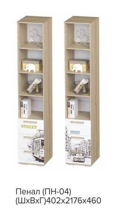 Шкаф-пенал для девочек Сенди ПН-04 БТС STREET GIRL