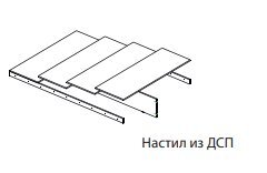 Кровать 140х200 ЛКР-1 (с настилом) Ливорно DOMANI 