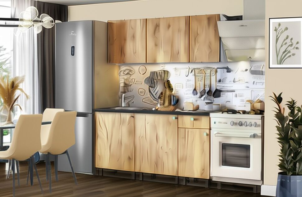 Кухня КГ 1 1,6 м, Дуб золотой