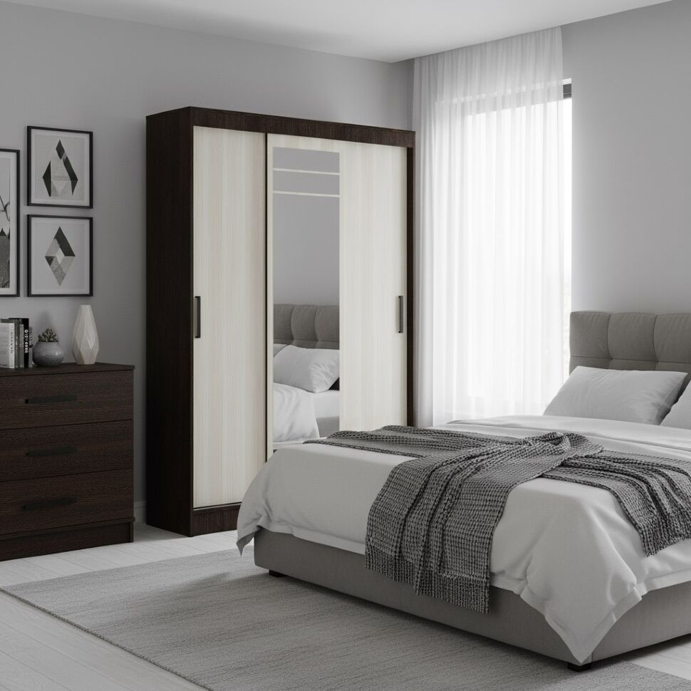 Шкаф-купе Тео ШКК-02, Венге, лоредо