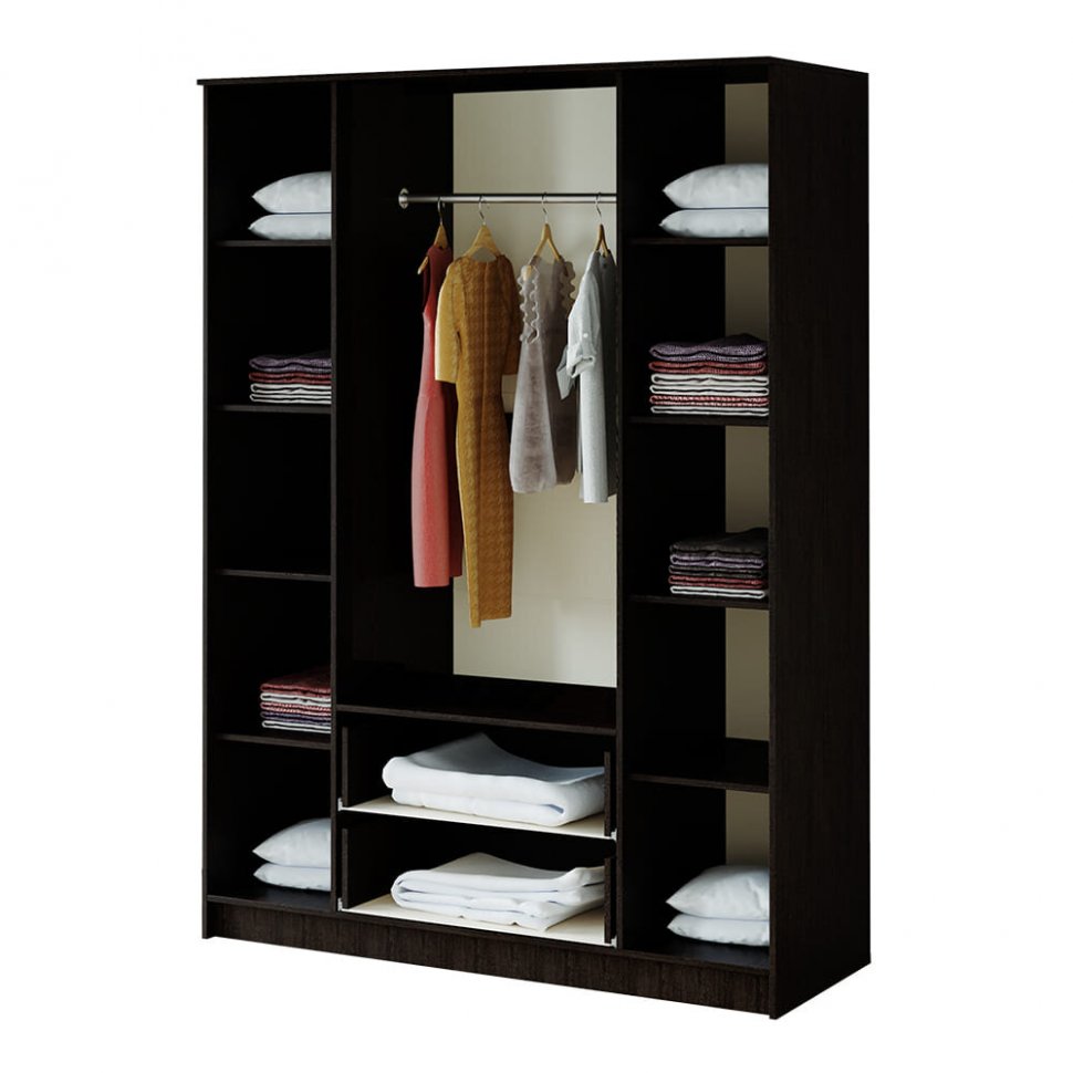 Шкаф Фиеста БТС (Венге / Лоредо) четырехдверный