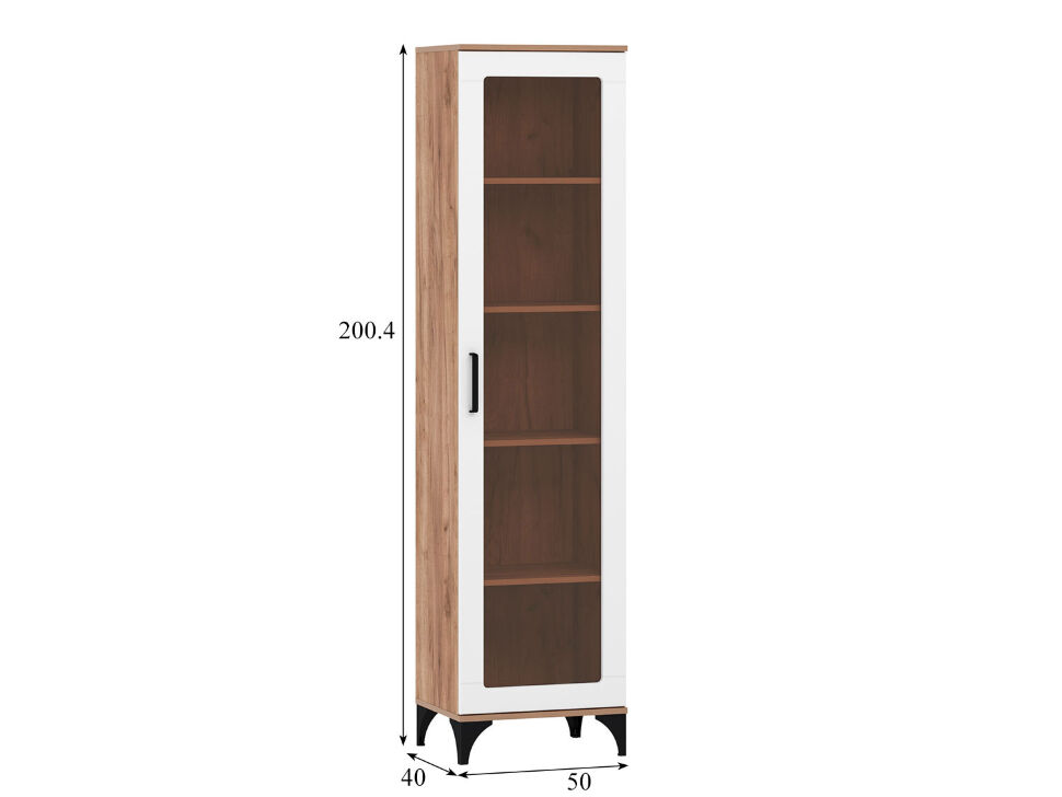 НМ 013.06 Марсель шкаф-пенал Дуб Крафт табачный/Меренга