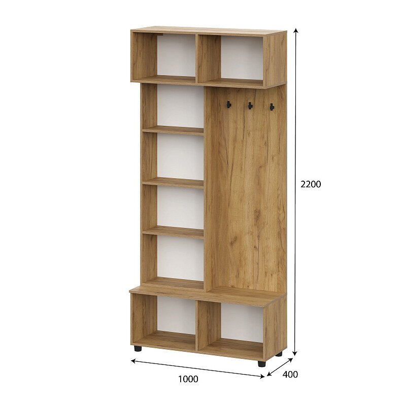 Вешалка 2 Милан (SV-Мебель) Белый