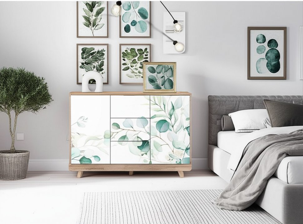 Комод Мегаполис КМ-15 (БТС) Дуб Каньон/Эвкалипт