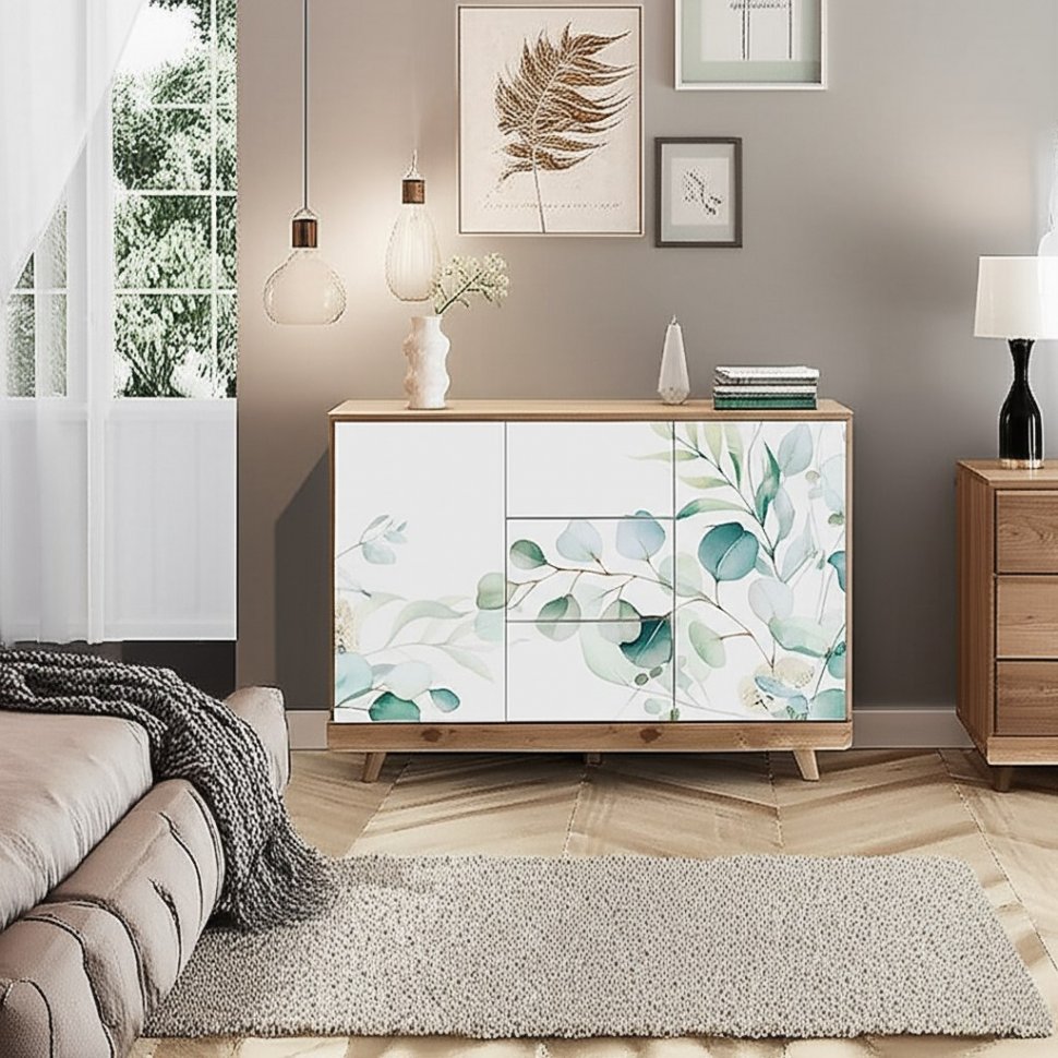 Комод Мегаполис КМ-15 (БТС) Дуб Каньон/Эвкалипт