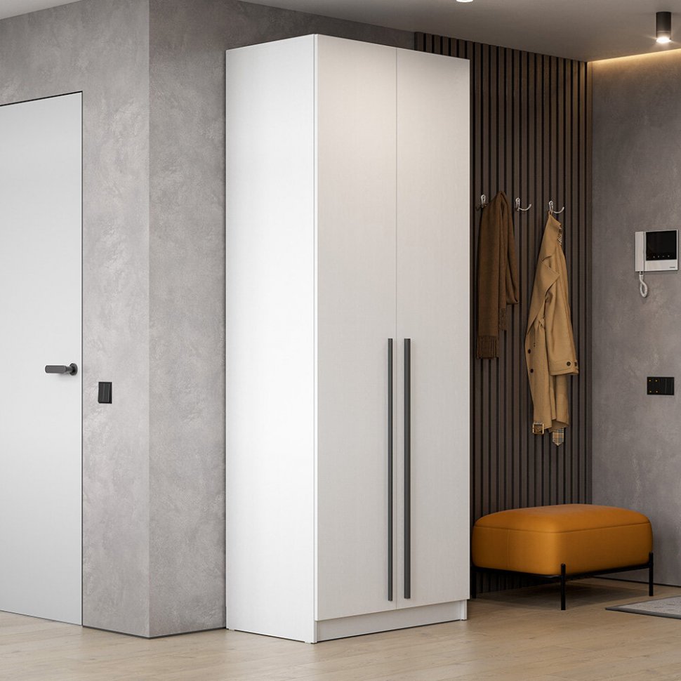 Двухдверный шкаф Берген ШК-800 (Интерьер-Центр) Белое дерево