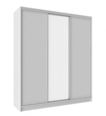 Шкаф-купе трехдверный с зеркалом 2000 Домашний Белый