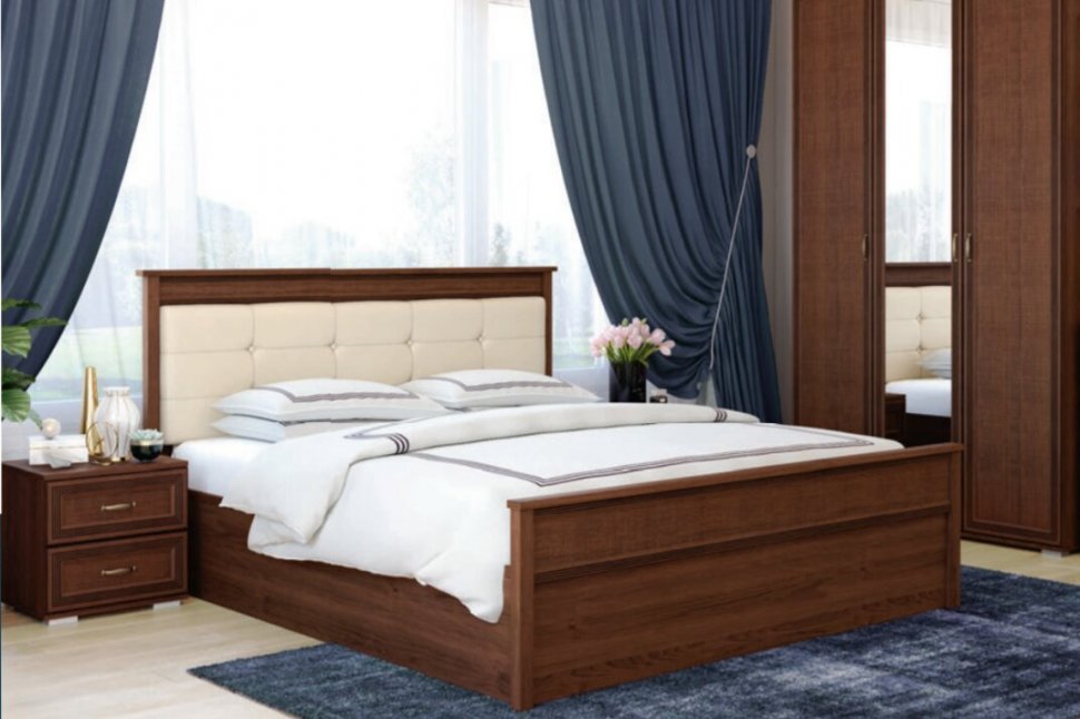 Кровать 160х200 ЛКР-1 (с настилом) Ливорно DOMANI