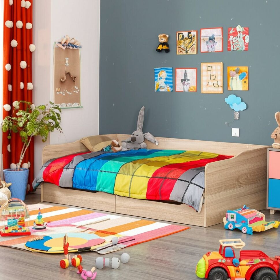 Каркас кровати КР 1 90х200, дуб сонома