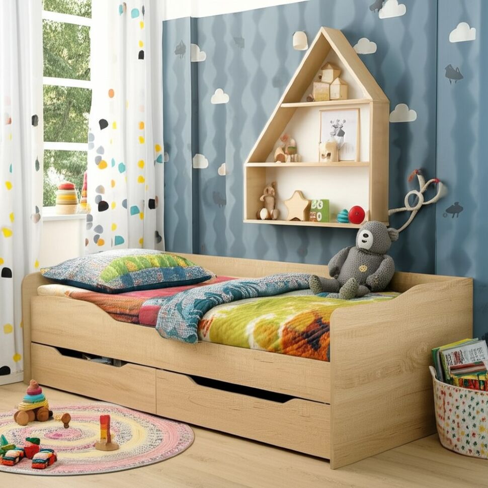 Каркас кровати КР 1 90х200, дуб сонома