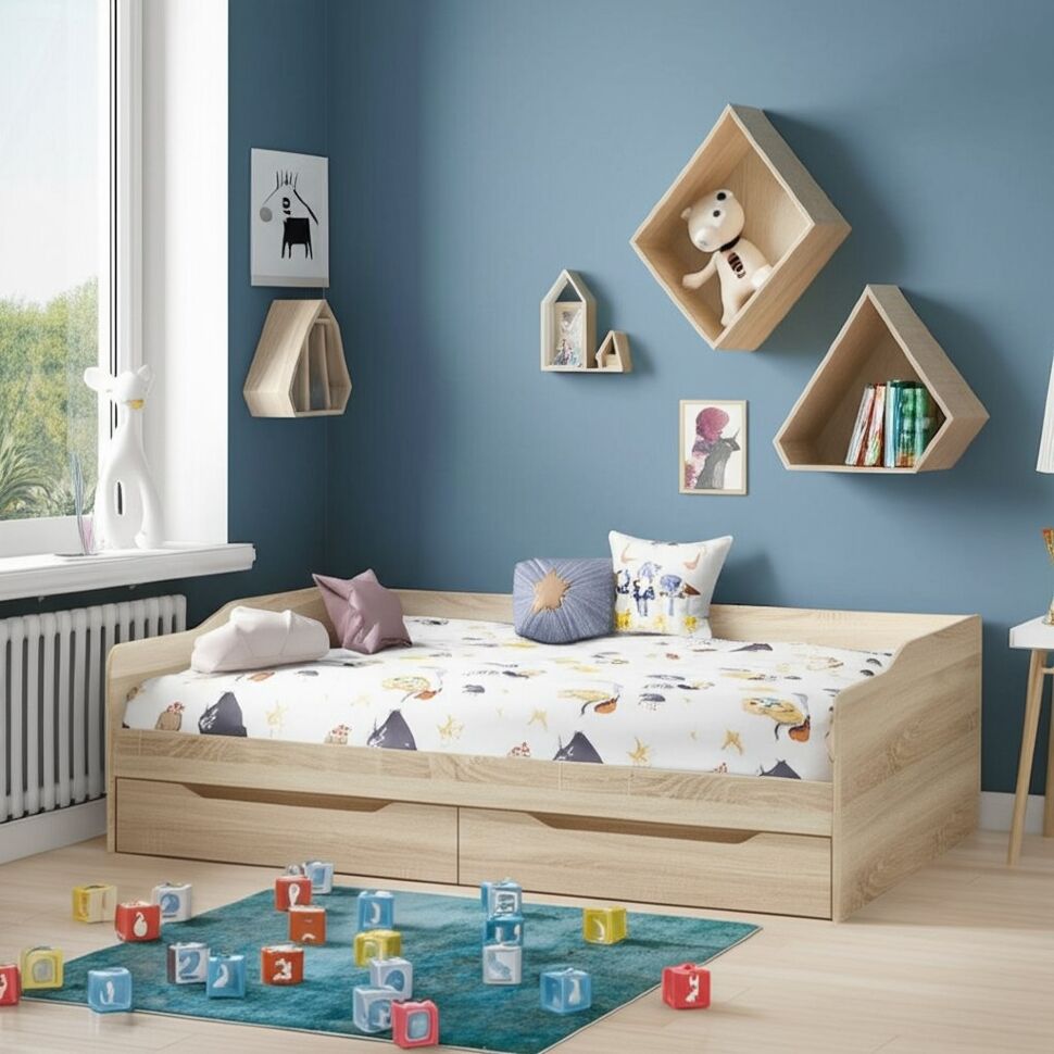 Каркас кровати КР 1 90х200, дуб сонома