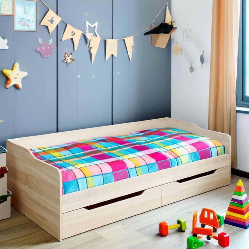 Каркас кровати КР 1 90х200, дуб сонома