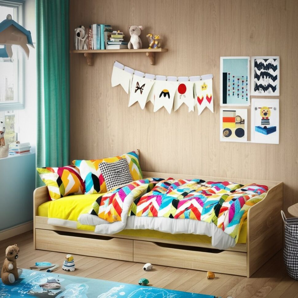 Каркас кровати КР 1 90х200, дуб сонома