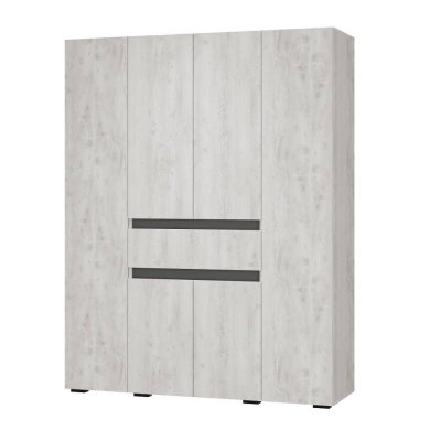 Шкаф 4-х створчатый Мрия ШК-13, Бетон пайн светлый, Графит