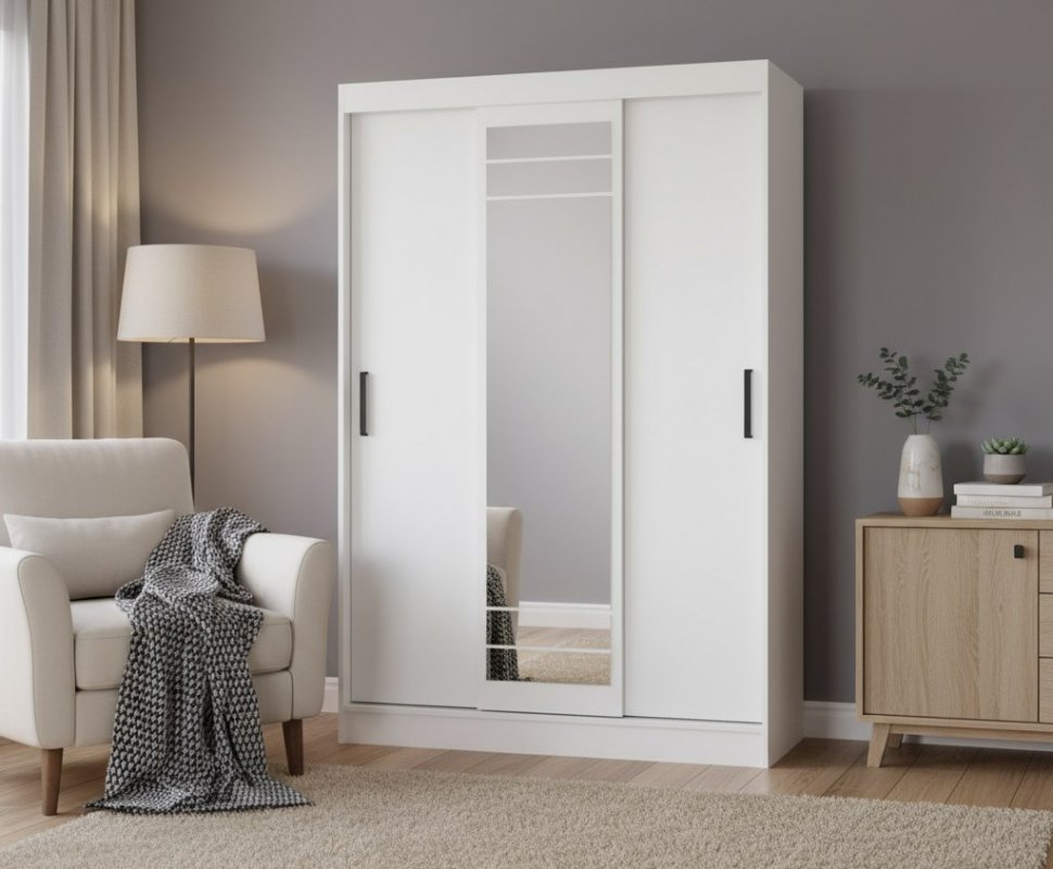 Шкаф-купе Тео ШКК-02, Белый