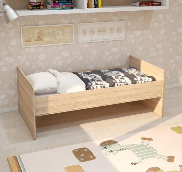 Кровать 80х160 Умка К-001 (Интерьер Центр) Дуб Сонома